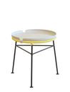 Centro Stool / Side Table, Yellow, With light grey tray