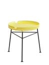 Centro Stool / Side Table, Yellow, With zinc yellow tray