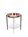 Deck Table, Copper, White Carrara