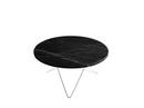 O Table, Black Marquina, Stainless steel