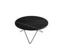 O Table, Black Marquina, Steel, black powder-coated