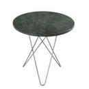 Tall Mini O Table, Green Indio, Stainless steel