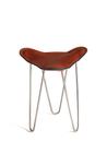 Trifolium Stool, Cognac, Stainless steel