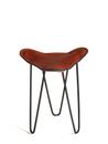 Trifolium Stool, Cognac, Steel, black powder-coated