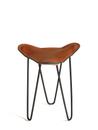 Trifolium Stool, Hazelnut, Steel, black powder-coated