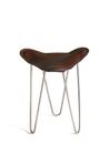 Trifolium Stool, Mocca, Stainless steel