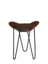 Trifolium Stool, Mocca, Steel, black powder-coated