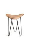 Trifolium Stool, Nature, Steel, black powder-coated