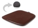 Leather Seat Pad for Eames Armchairs , Front leather / back felt, Cognac