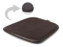Leather Seat Pad for Eames Armchairs , Front leather / back felt, Dark brown
