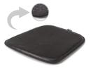 Leather Seat Pad for Eames Armchairs , Front leather / back felt, Black