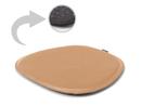 Leather Seat Pad for Eames Side Chairs , Front leather / back felt, Beige