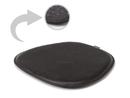 Leather Seat Pad for Eames Side Chairs , Front leather / back felt, Black