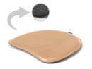 Seat Pad Leather for Panton Chairs, Front leather / back felt, Beige
