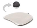 Seat Pad Leather for Panton Chairs, Front leather / back felt, Cream white