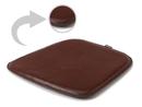 Leather Seat Pad for Eames Armchairs , Front and back leather, Cognac