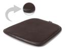Leather Seat Pad for Eames Armchairs , Front and back leather, Dark brown