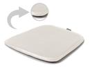 Leather Seat Pad for Eames Armchairs , Front and back leather, Cream white