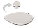 Leather Seat Pad for Eames Side Chairs , Front and back leather, Cream white