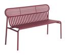 Week-End Bench, With backrest, Burgundy