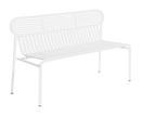 Week-End Bench, With backrest, White