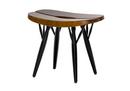 Pirkka Stool, Seat stained brown, Legs stained black, 440 mm