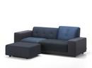 Polder Compact, With Ottoman, Left armrest, Fabric mix night blue
