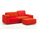 Polder Compact, With Ottoman, Left armrest, Fabric mix red