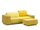 Polder Compact, With Ottoman, Left armrest, Fabric mix golden yellow
