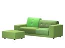 Polder Compact, With Ottoman, Right armrest, Fabric mix green