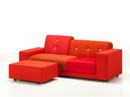Polder Compact, With Ottoman, Right armrest, Fabric mix red