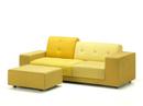 Polder Compact, With Ottoman, Right armrest, Fabric mix golden yellow