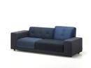 Polder Compact, Without Ottoman, Left armrest, Fabric mix night blue