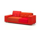 Polder Compact, Without Ottoman, Right armrest, Fabric mix red