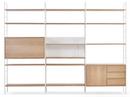 DHS10 Hirche Living Room Shelf, White-Oak