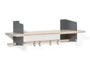 Wardrobe / Kitchen Shelf Atelier, 3-layer fir/spruce veneer with white-pigmented lacquer, Basalt grey