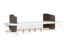 Wardrobe / Kitchen Shelf Atelier, MDF melamine white, Dark bronze