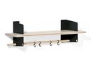 Wardrobe / Kitchen Shelf Atelier, 3-layer fir/spruce veneer with white-pigmented lacquer, Black