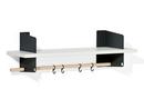 Wardrobe / Kitchen Shelf Atelier, MDF melamine white, Black