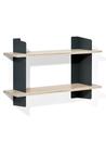 Wall Shelf Atelier, 3-layer fir/spruce veneer with white-pigmented lacquer, Black, Version 2, 100 cm