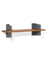 Wall Shelf Atelier, Solid oak, Basalt grey, Version 1, 100 cm