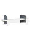 Wall Shelf Atelier, MDF melamine white, Basalt grey, Version 1, 100 cm