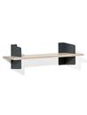 Wall Shelf Atelier, 3-layer fir/spruce veneer with white-pigmented lacquer, Black, Version 1, 100 cm