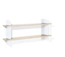 Wall Shelf Atelier, 3-layer fir/spruce veneer with white-pigmented lacquer, White, Version 2, 160 cm