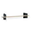 Wall Shelf Atelier, 3-layer fir/spruce veneer with white-pigmented lacquer, Black, Version 1, 160 cm