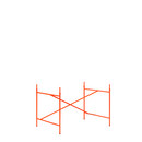 Details Richard Lampert Eiermann 1 Table Frame Eiermann 1 Table Frame , Luminous orange, Offset, 110 x 78 cm, With extension (height 72-85 cm)