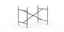 Eiermann 2 Table Frame , Black, Vertical,  centred, 100 x 66 cm, With extension (height 72-85 cm)
