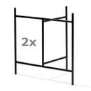 Eiermann 3 Trestle (Set of 2), 78 cm, 39 cm, Black