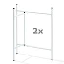 Eiermann 3 Trestle (Set of 2), 58 cm, 29 cm, White