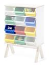 Set of 3 Plastic Boxes for Famille Garage (Small), Blue